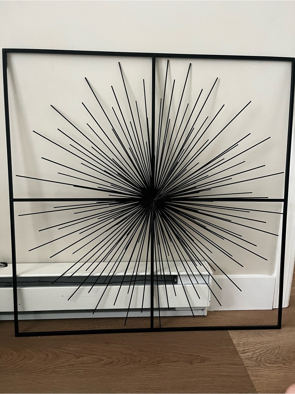 Modern Black Sunburst Metal Wall Art - Brand